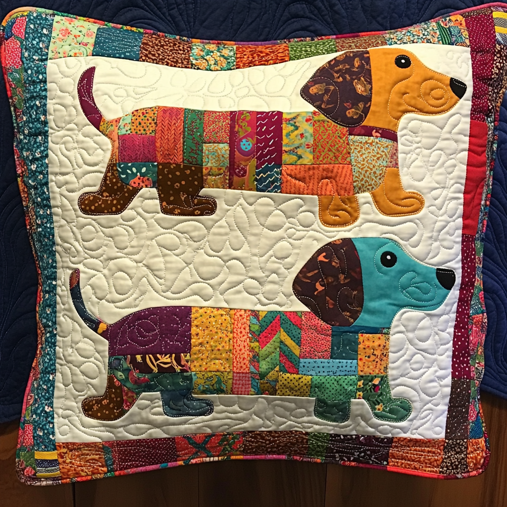 Dachshund DAI230924131 Quilted Pillow Case