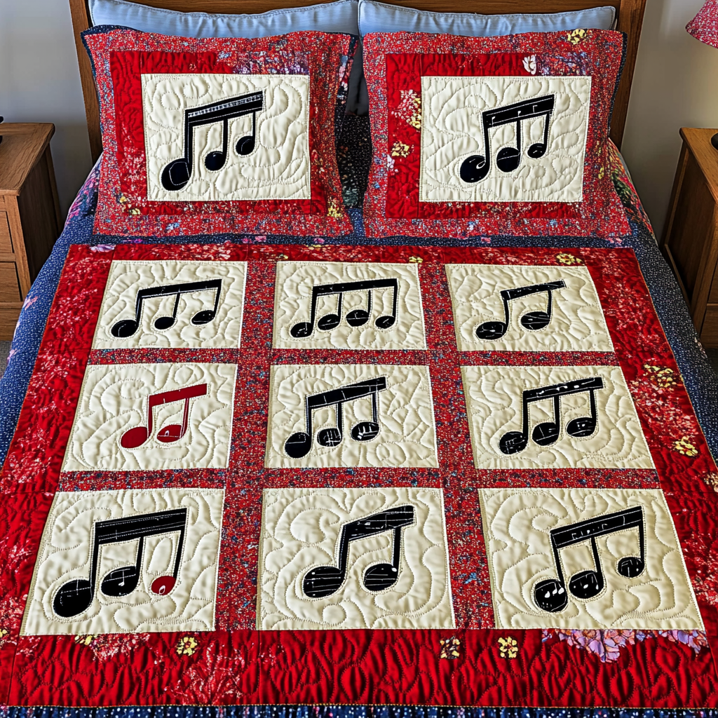 Music Note DAI110225172 Quilt Bedding Set – Alpha Quilt