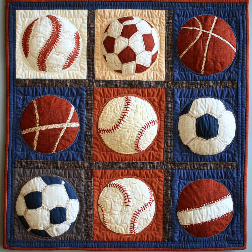 Sport Balls DAI040225006 Quilt Blanket