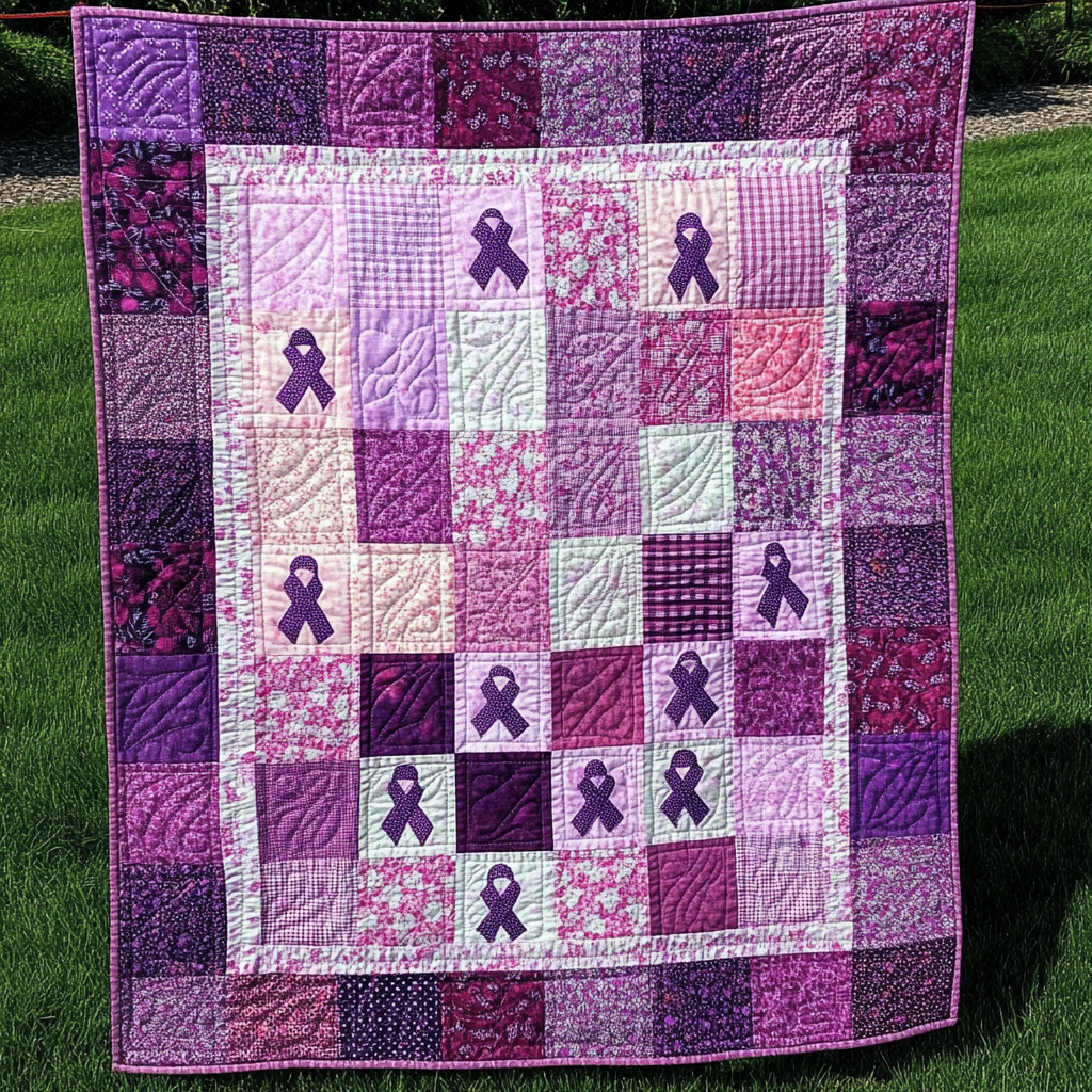 Breast Cancer Ribbon DAI040225024 Quilt Blanket