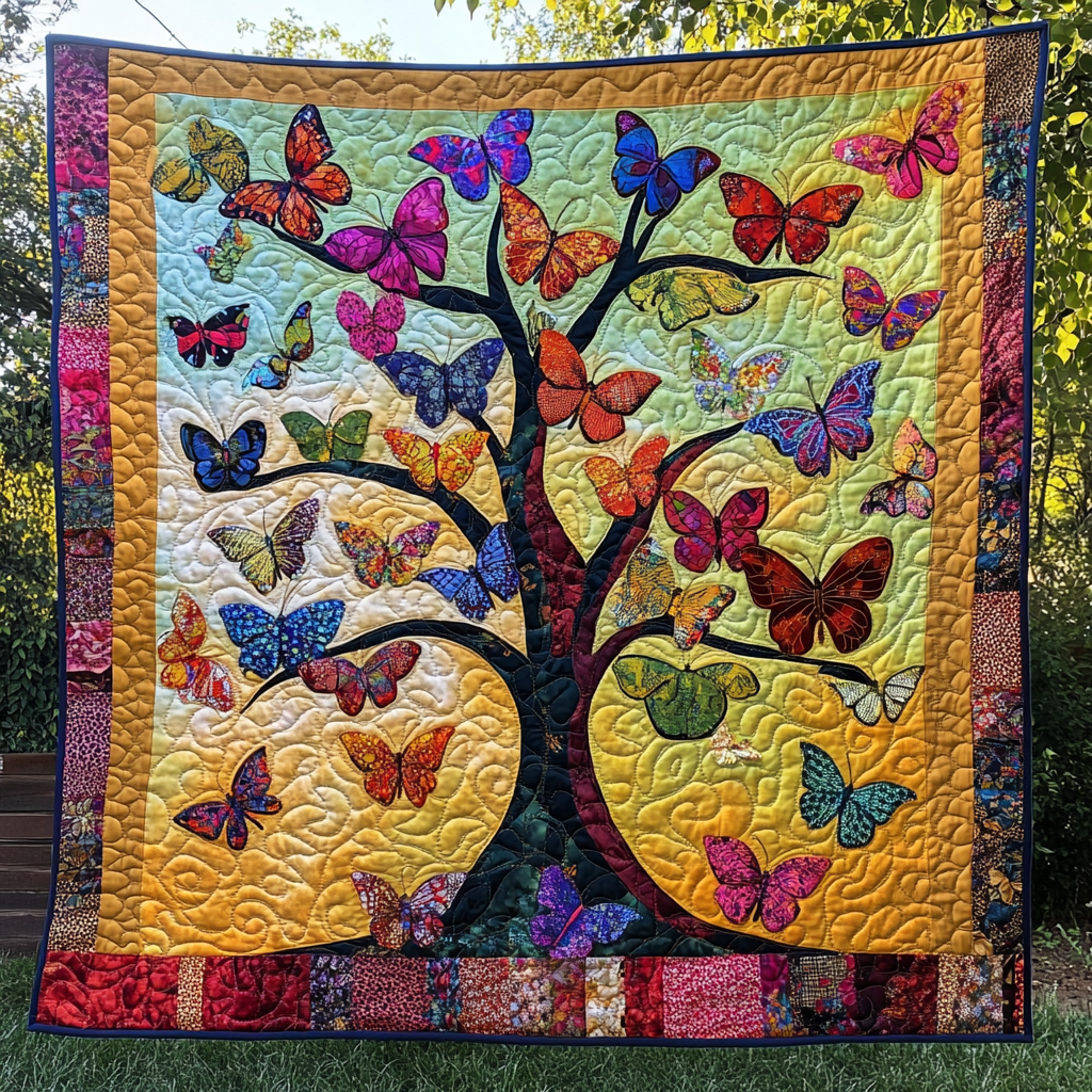 Tree Of Butterflies DAI150125074 Quilt Blanket