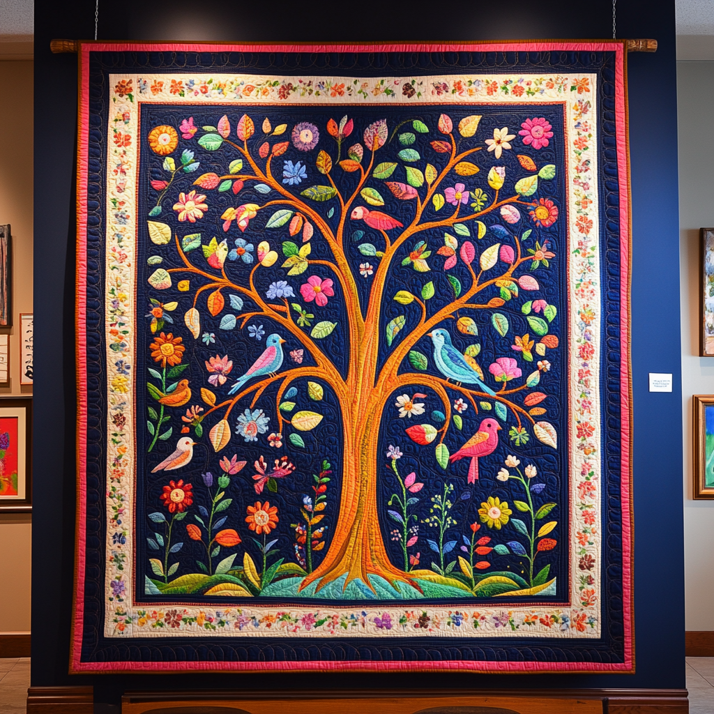 Bird Garden DAI040225112 Quilt Blanket