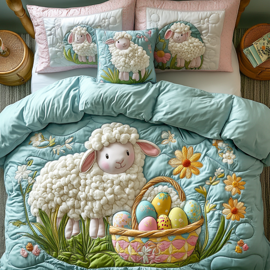 Easter Sheep DAI090125077 Quilt Bedding Set