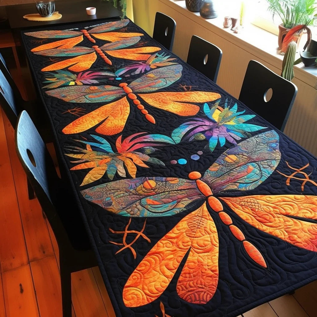 Dragonfly TAI04122316 Quilted Table Runner – Alpha Quilt
