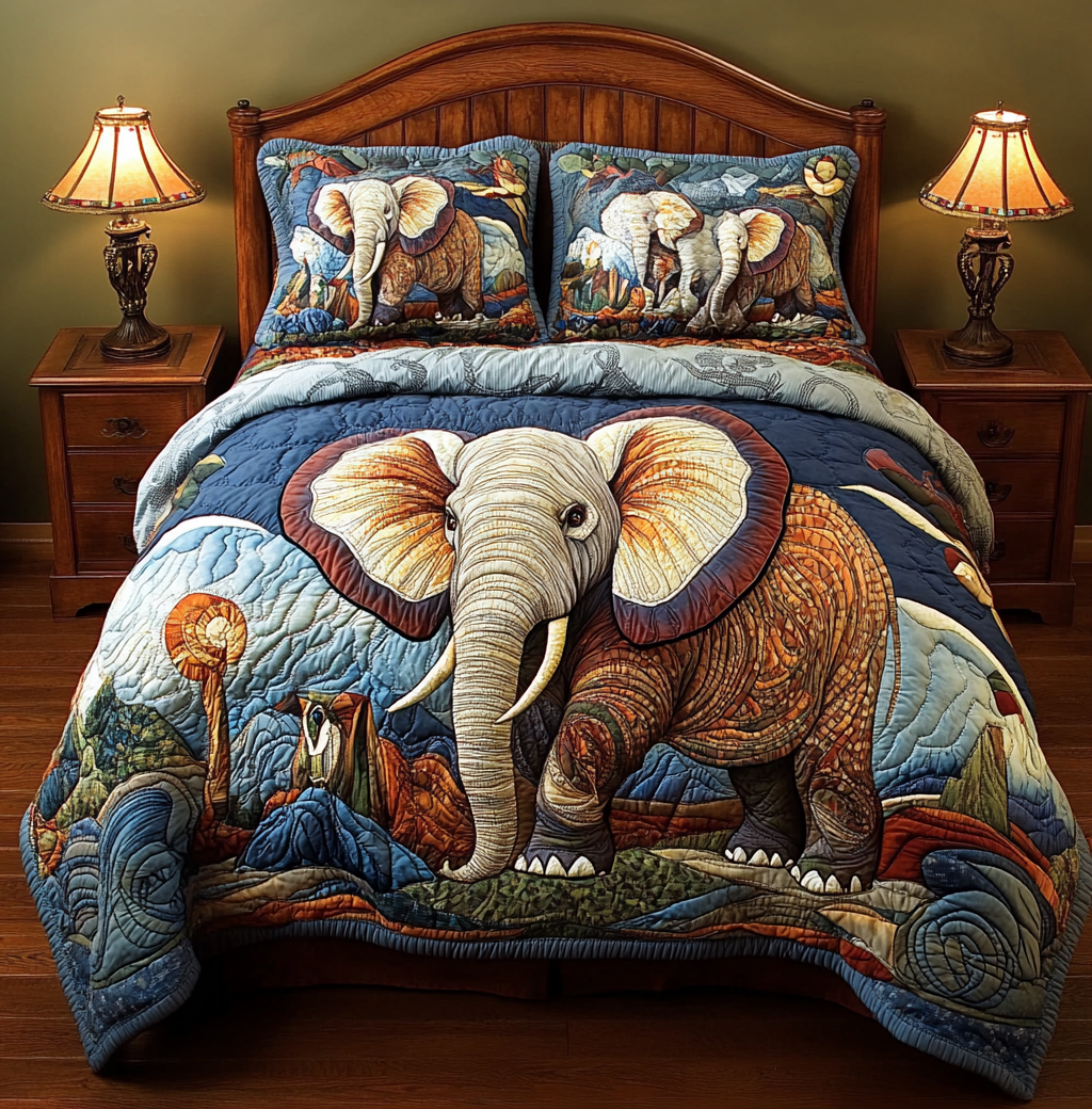 Elephant DAI190225194 Quilt Bedding Set