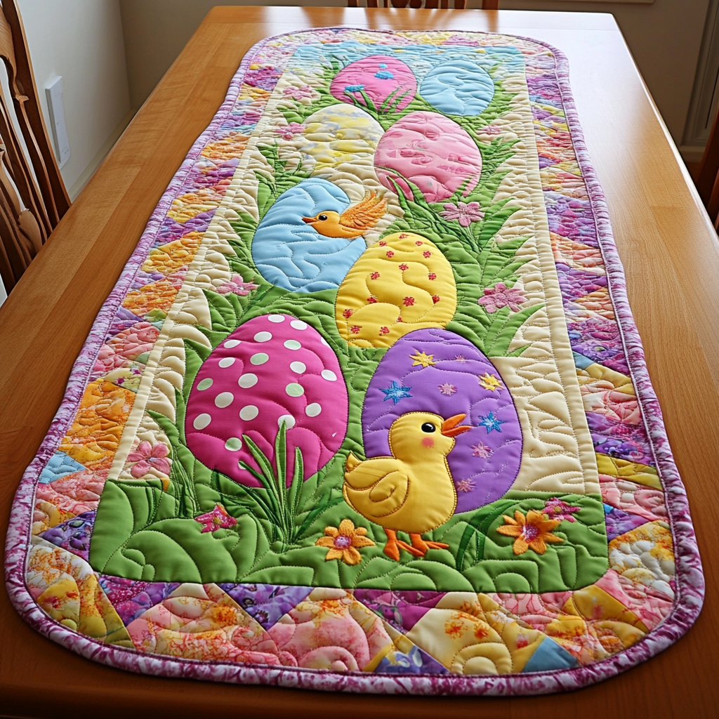 Easter Chick And Egg DAI301224280 Quilted Table Runner