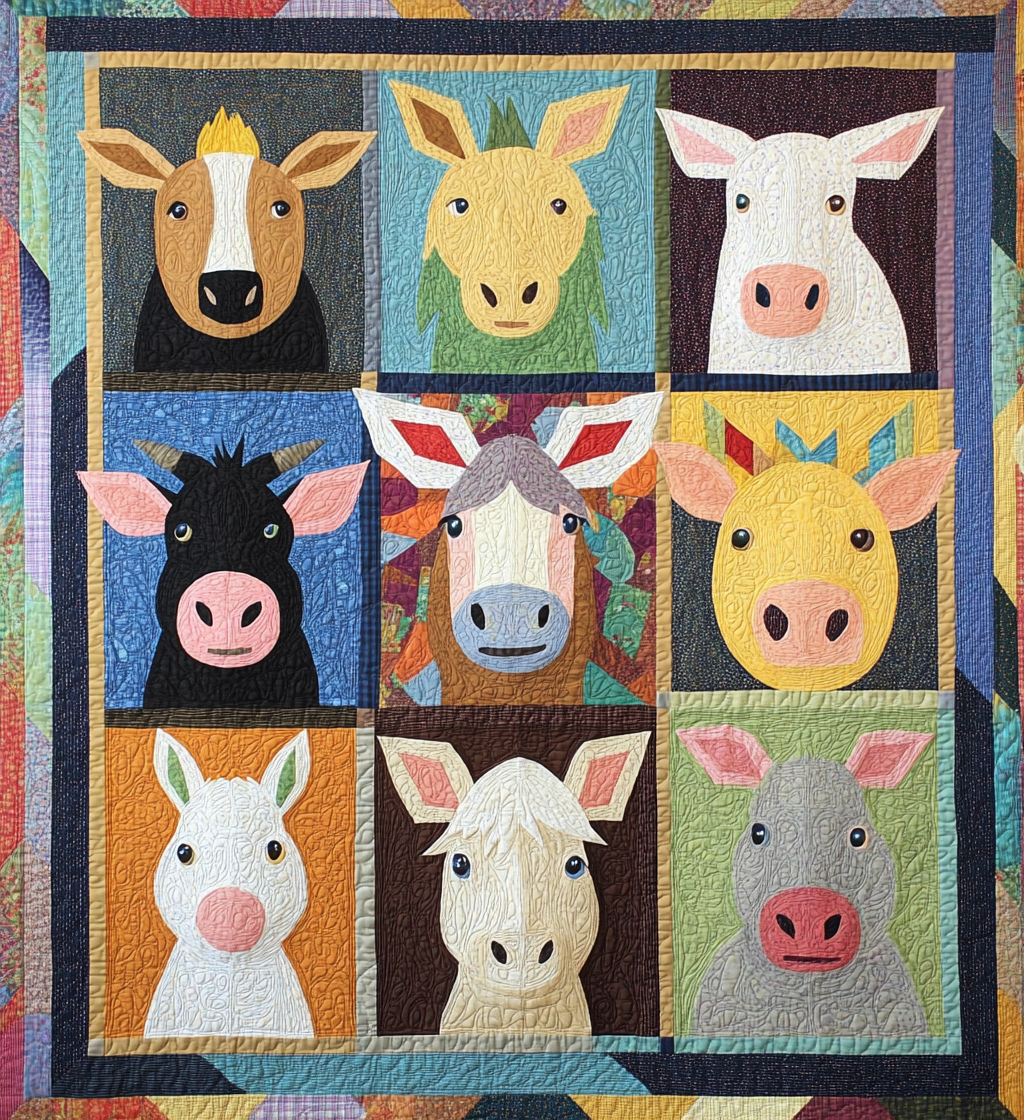 Farm Animal DAI040225085 Quilt Blanket