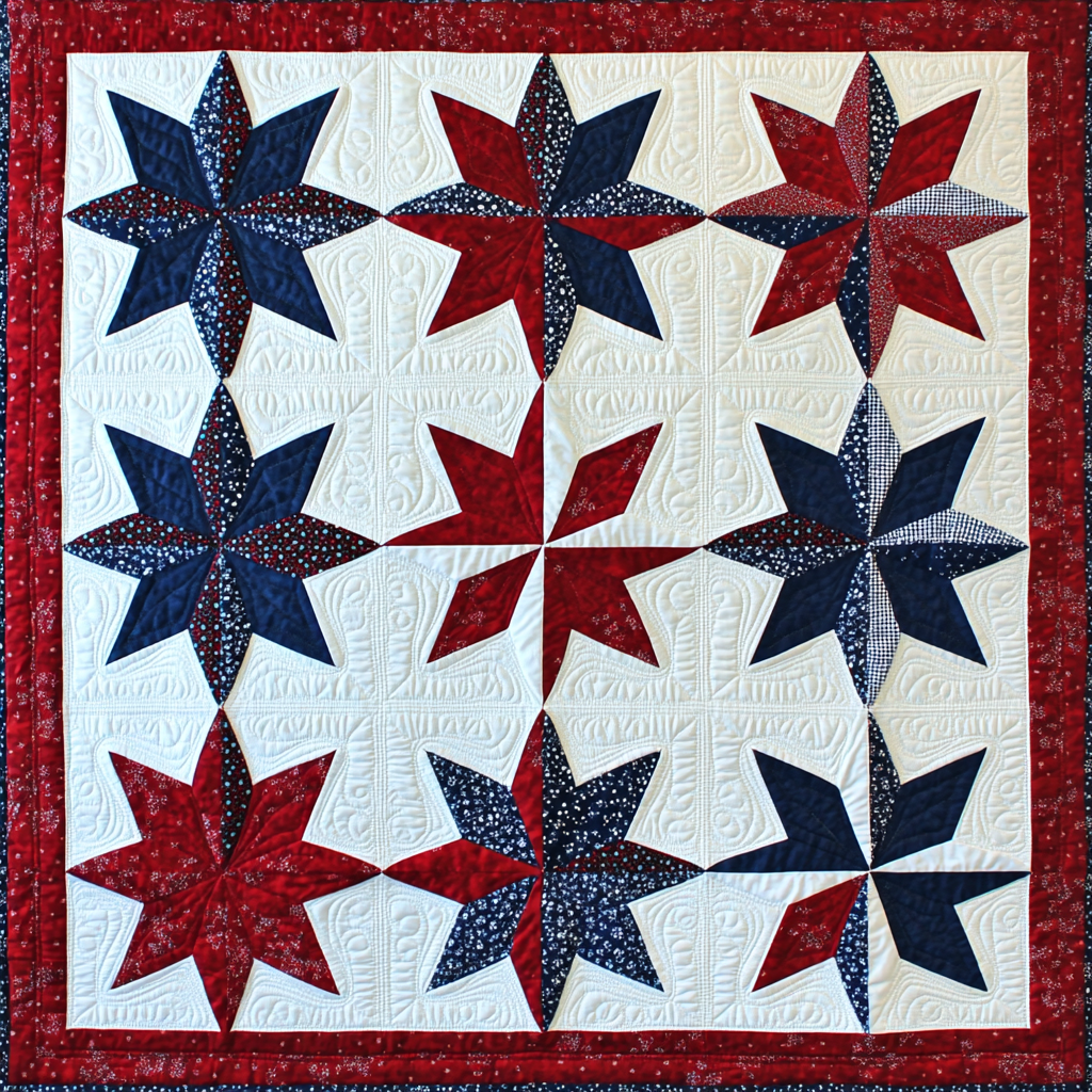 Patriotic Star DAI040225042 Quilt Blanket