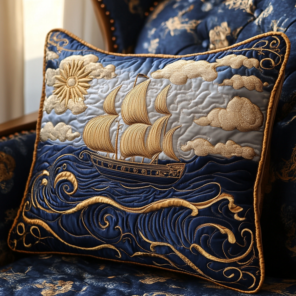 Nautical Ship DAI200125295 Quilted Pillow Case