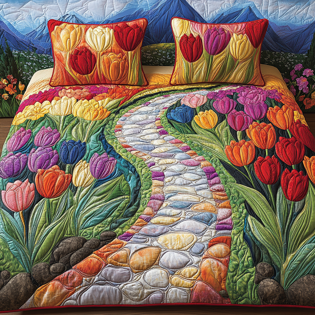 Tulip Garden DAI190225168 Quilt Bedding Set