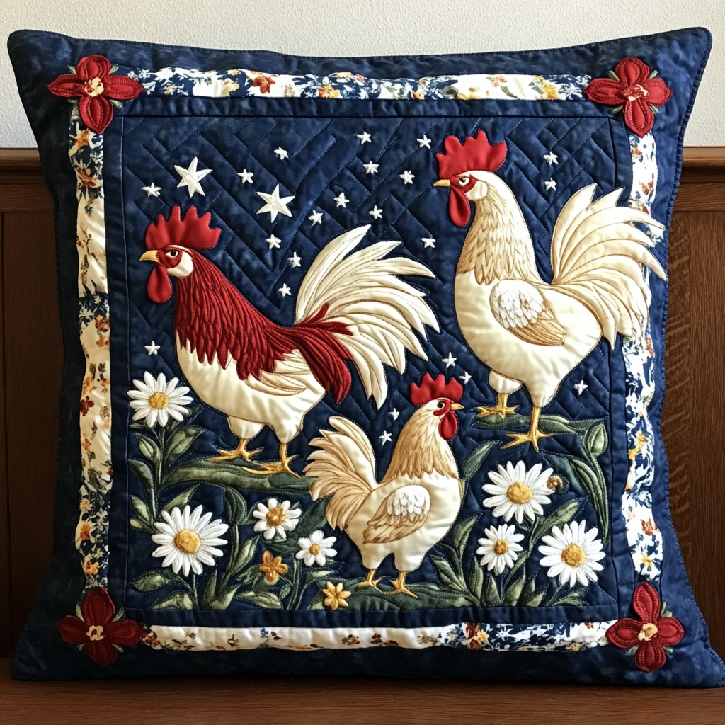 Chicken DAI110225303 Quilted Pillow Case