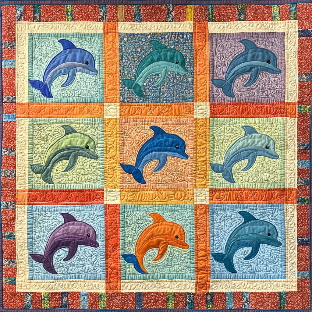 Dolphin DAI190225032 Quilt Blanket