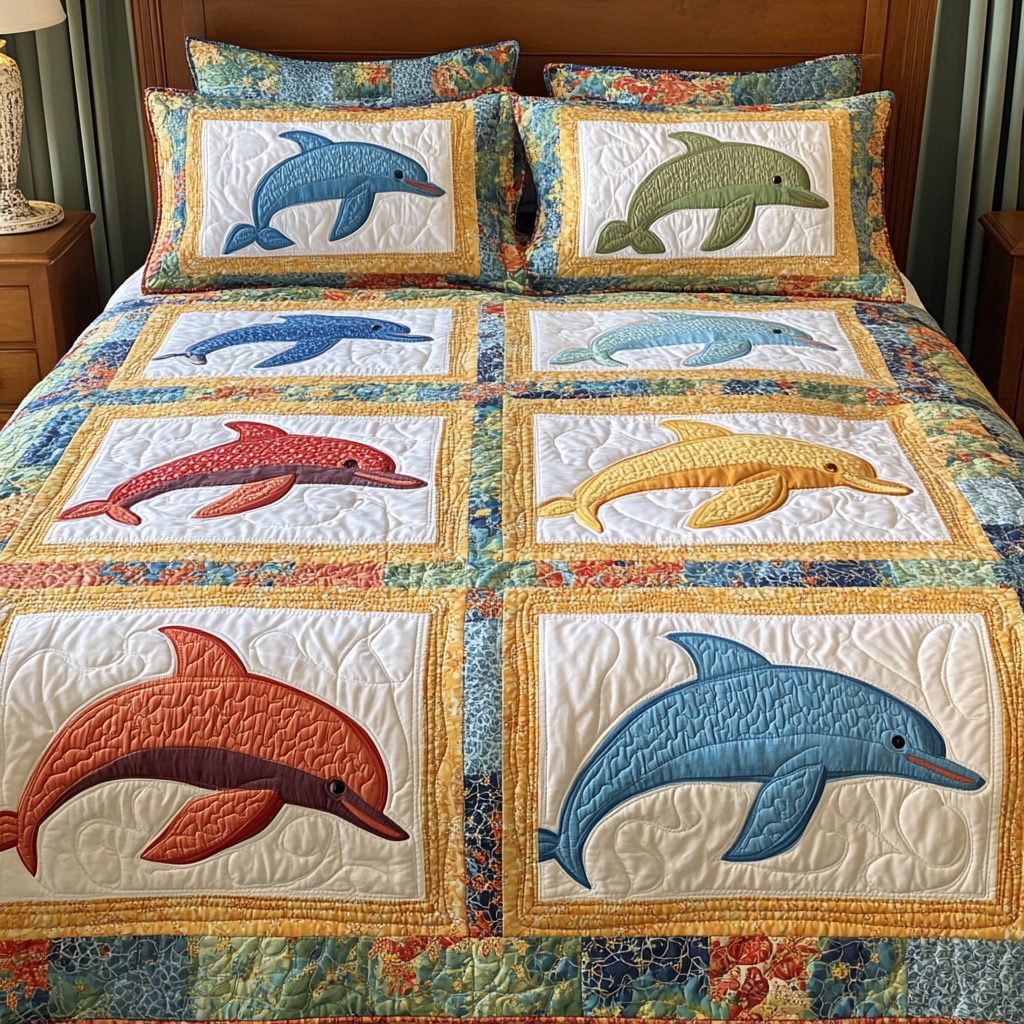 Dolphin DAI190225133 Quilt Bedding Set