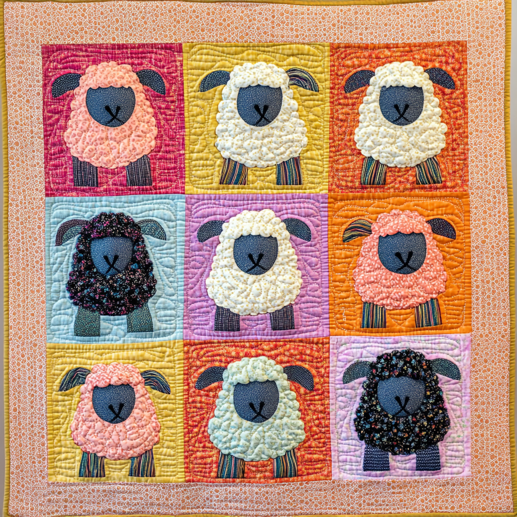 Sheep DAI070824031 Quilt Blanket