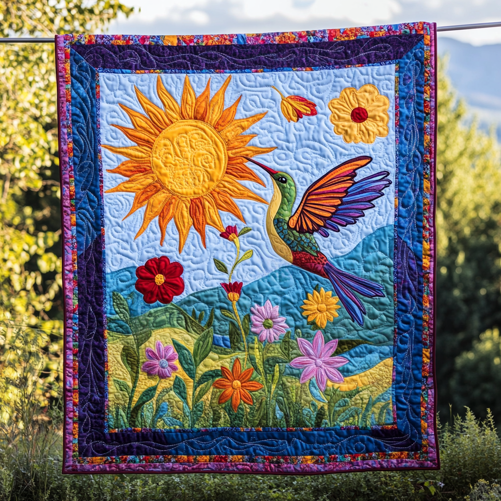 Hummingbird DAI110225026 Quilt Blanket