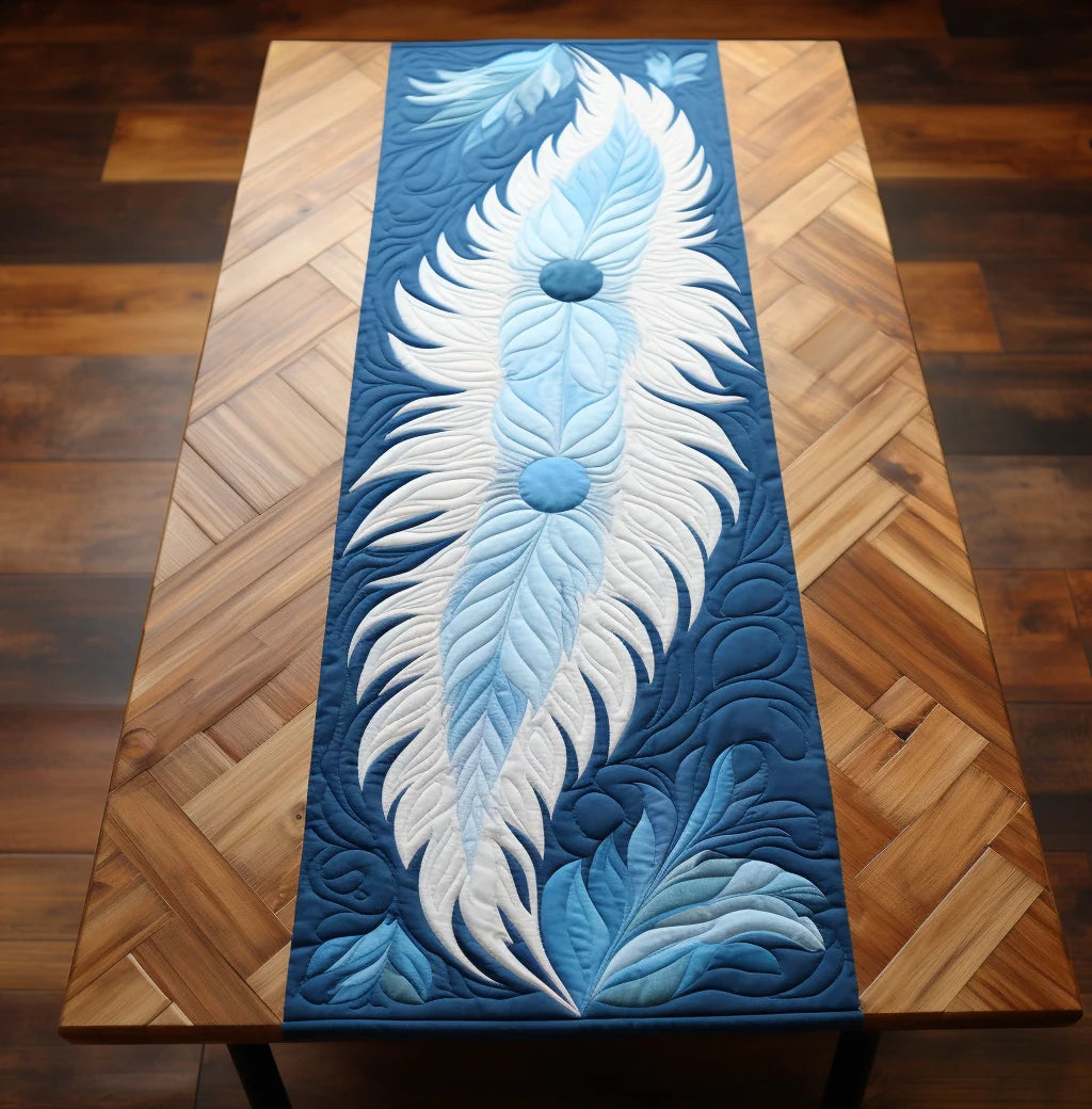 Feathered Jewel Quilted Table Runner NCU0NNT2186