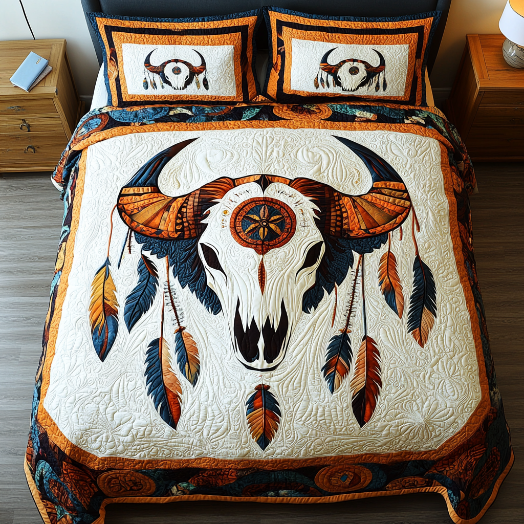 Tribal Bull Skull DAI241224167 Quilt Bedding Set