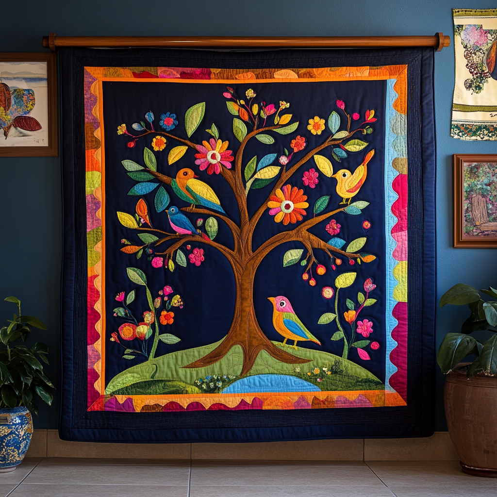 Bird Garden DAI040225111 Quilt Blanket