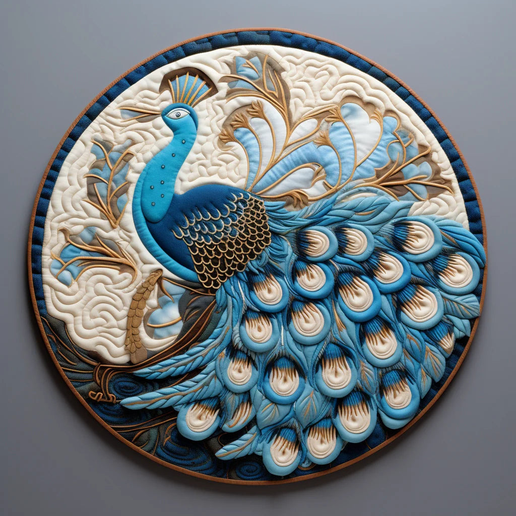 Peacock TAI260224266 Quilted Round Mat