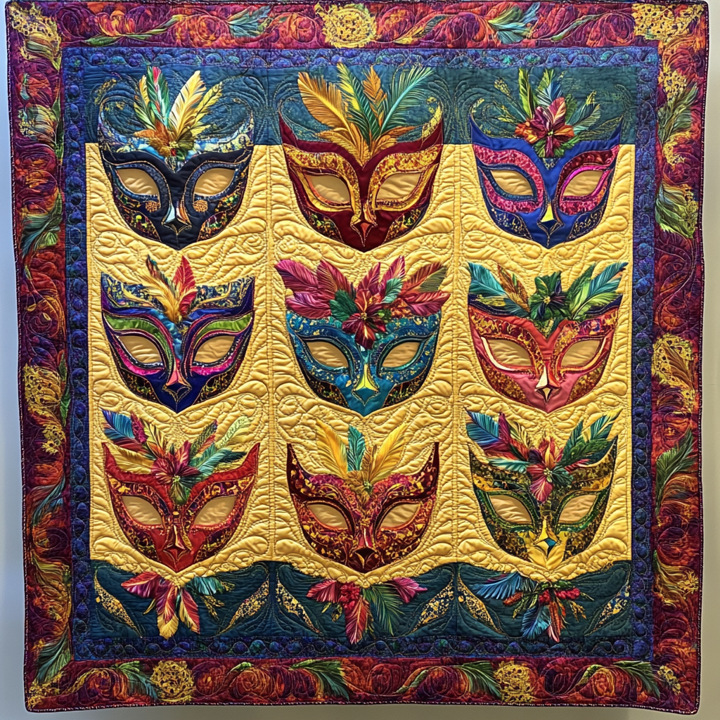 Mardi Gras DAI200125141 Quilt Blanket