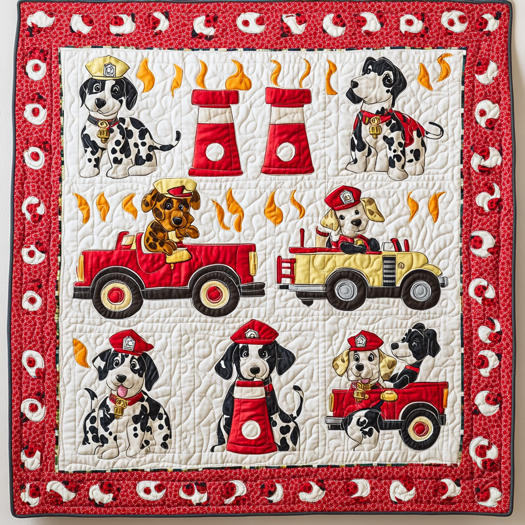 Firefighter Dalmatian TAI101224224 Quilt Blanket