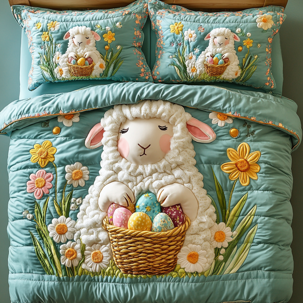 Easter Sheep DAI090125076 Quilt Bedding Set