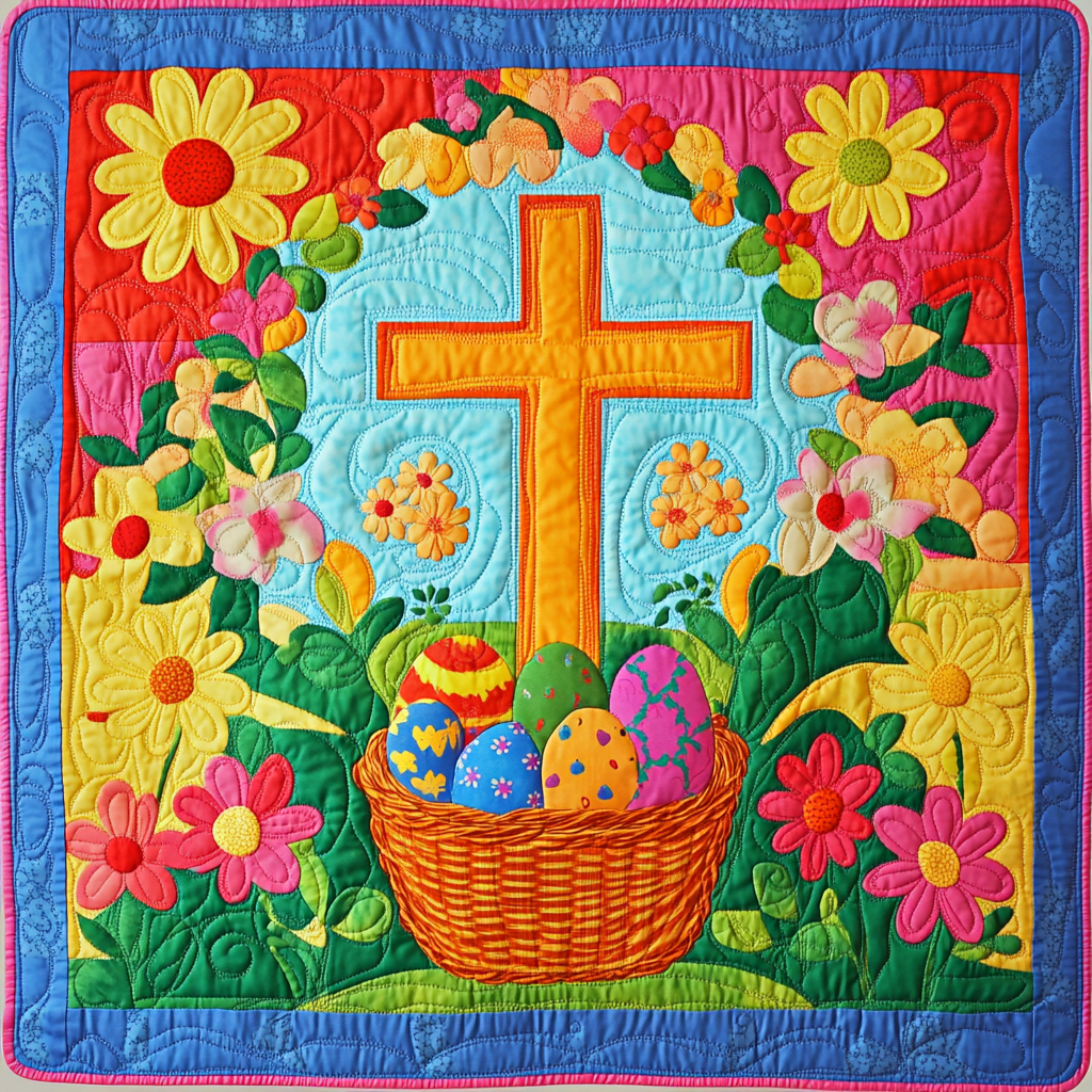 Easter Egg Basket DAI190225092 Quilt Blanket