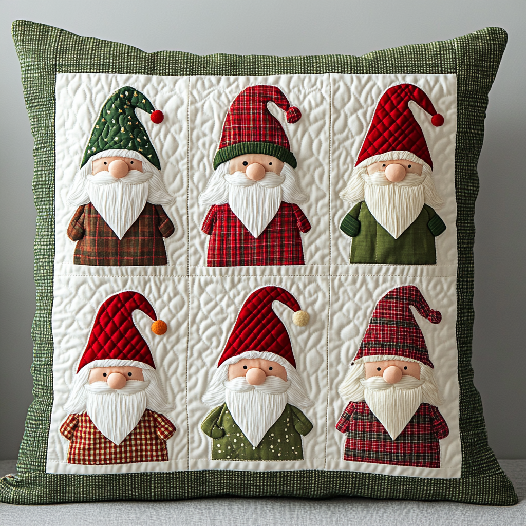 Christmas Gnome DAI230924195 Quilted Pillow Case Alpha Quilt