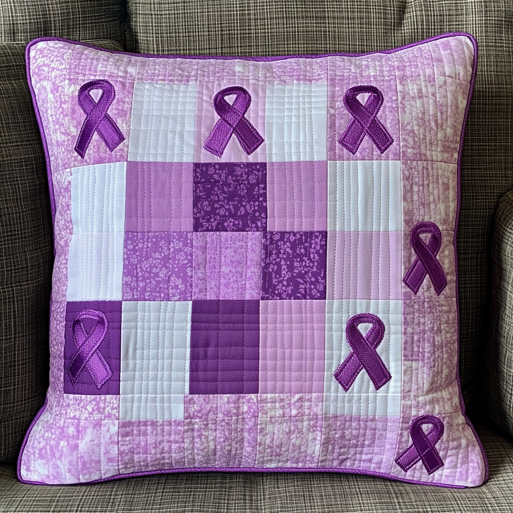 Breast Cancer Ribbon DAI040225332 Quilted Pillow Case