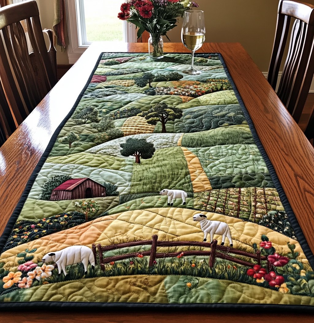 Farm Hill DAI150125322 Quilted Table Runner