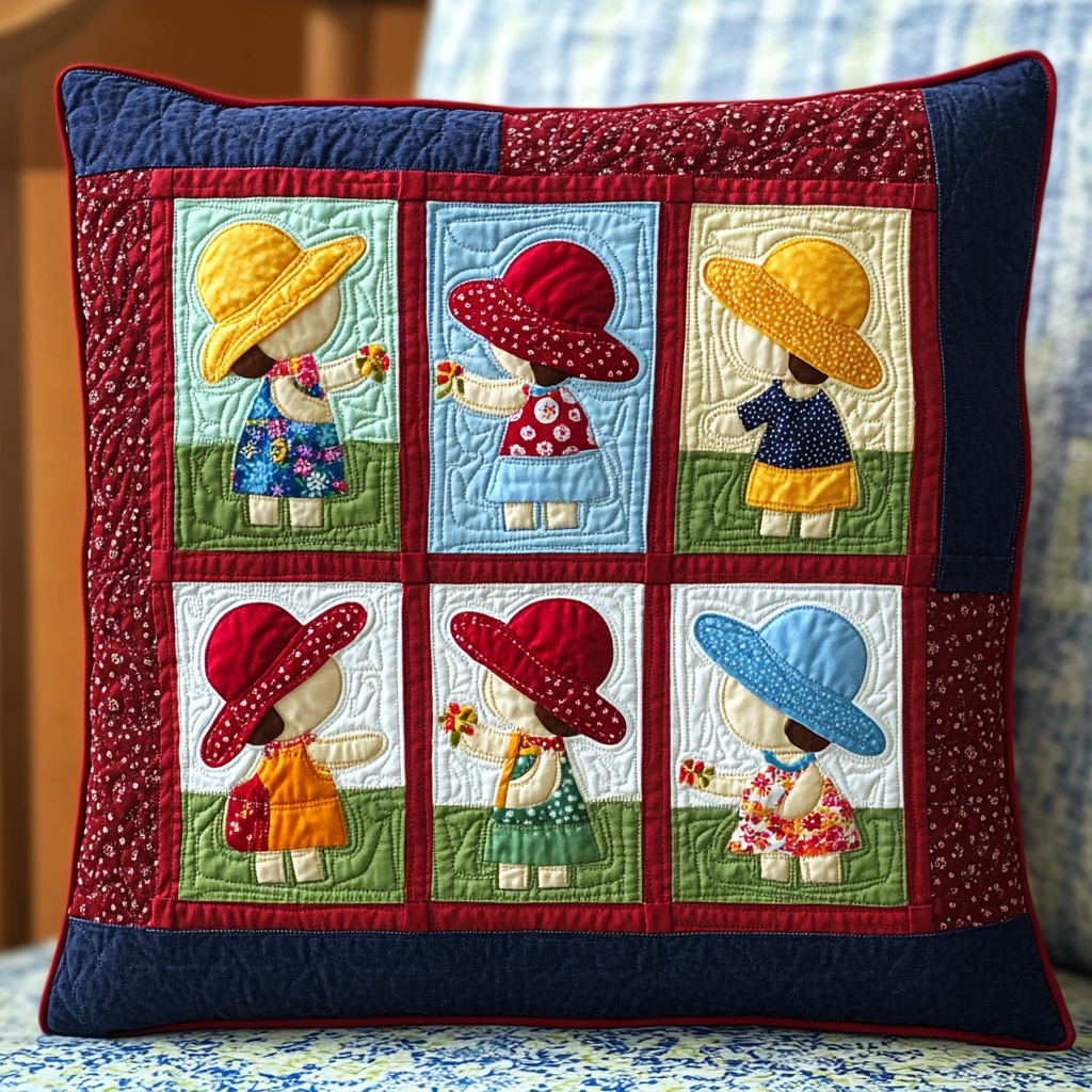 Sunbonnet Sue DAI200125304 Quilted Pillow Case