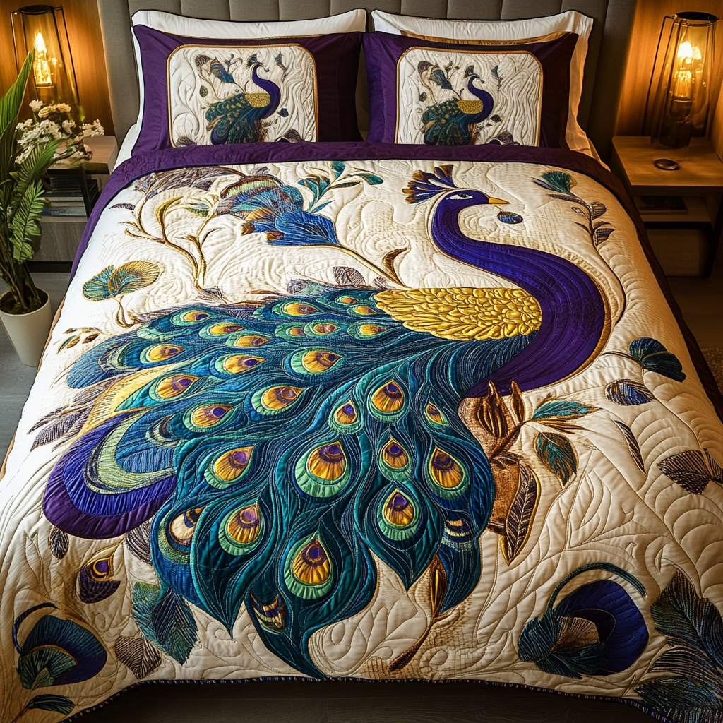 Peacock DAI190225106 Quilt Bedding Set
