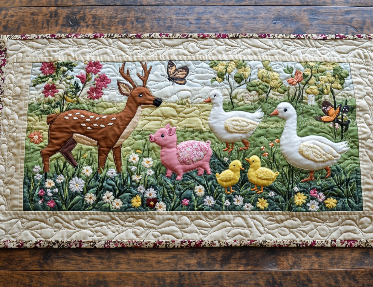 Farm Animal DAI040225479 Quilted Table Runner