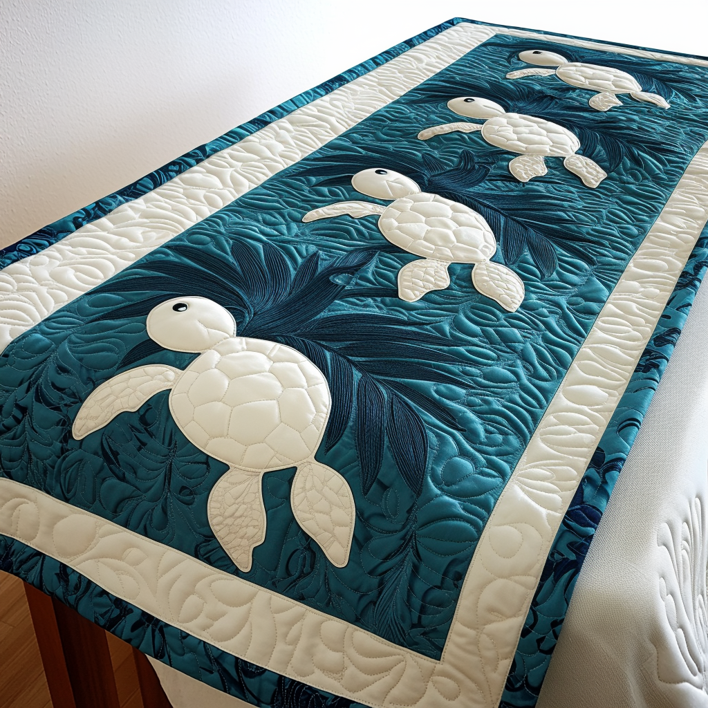 Hawaiian Turtle DAI040225458 Quilted Table Runner