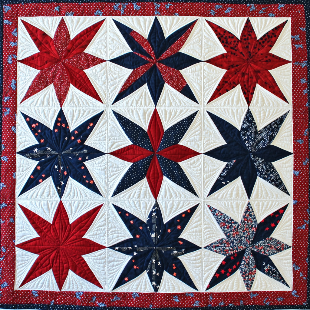 Patriotic Star DAI040225041 Quilt Blanket