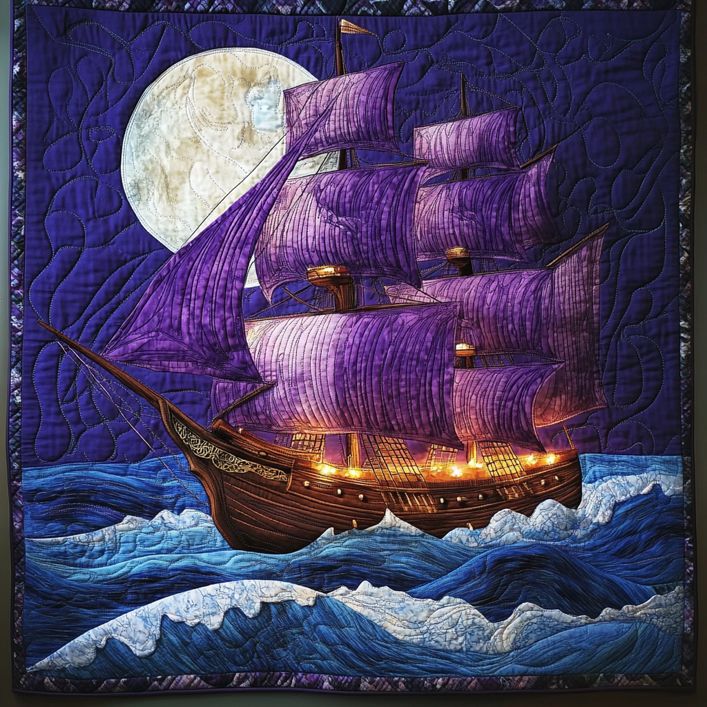 Pirate Ship DAI150125009 Quilt Blanket
