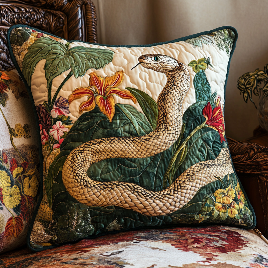 Snake DAI200125302 Quilted Pillow Case