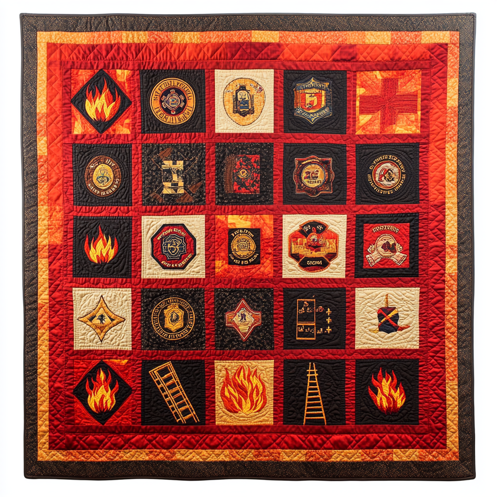 Firefighter TAI101224225 Quilt Blanket
