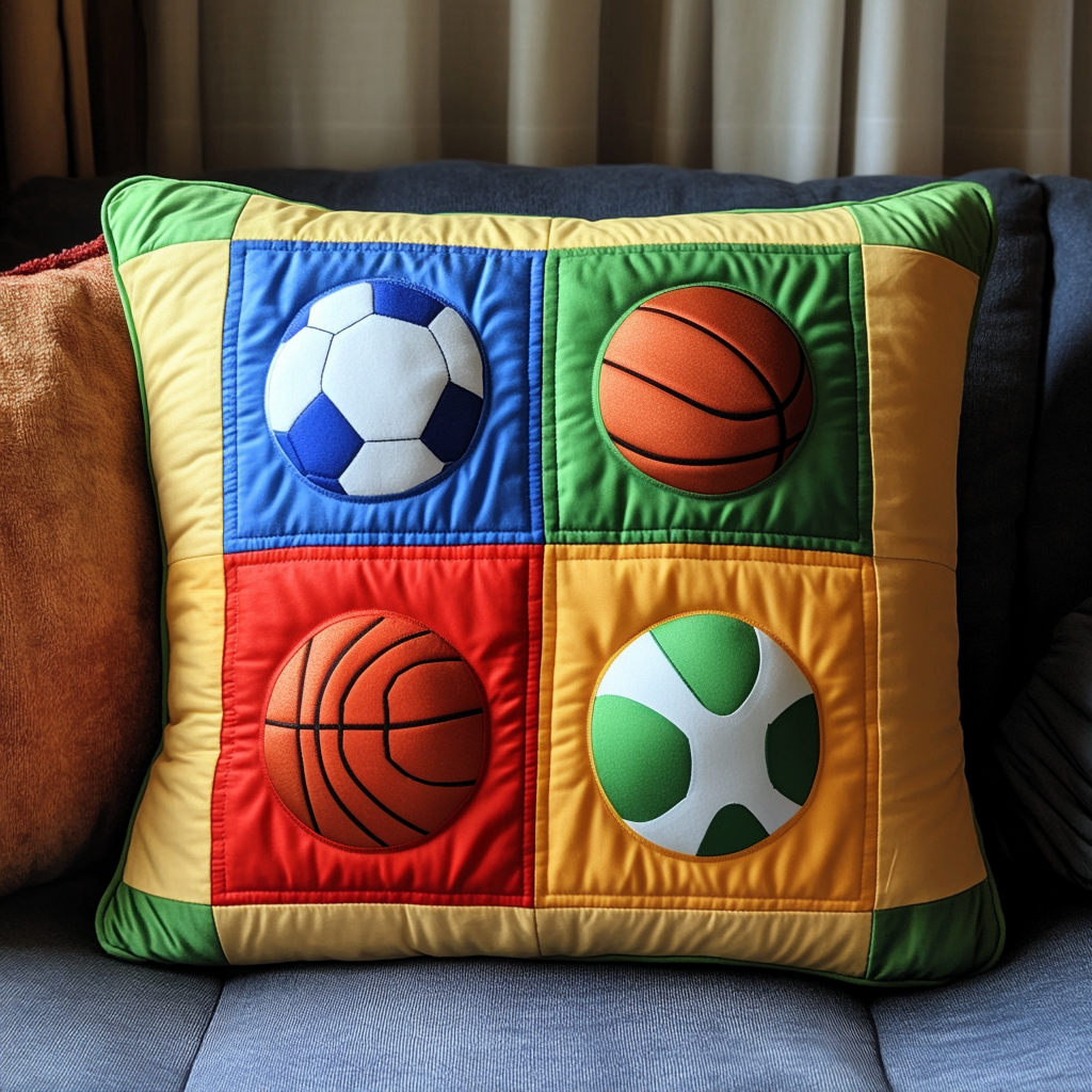 Sport Balls DAI040225327 Quilted Pillow Case