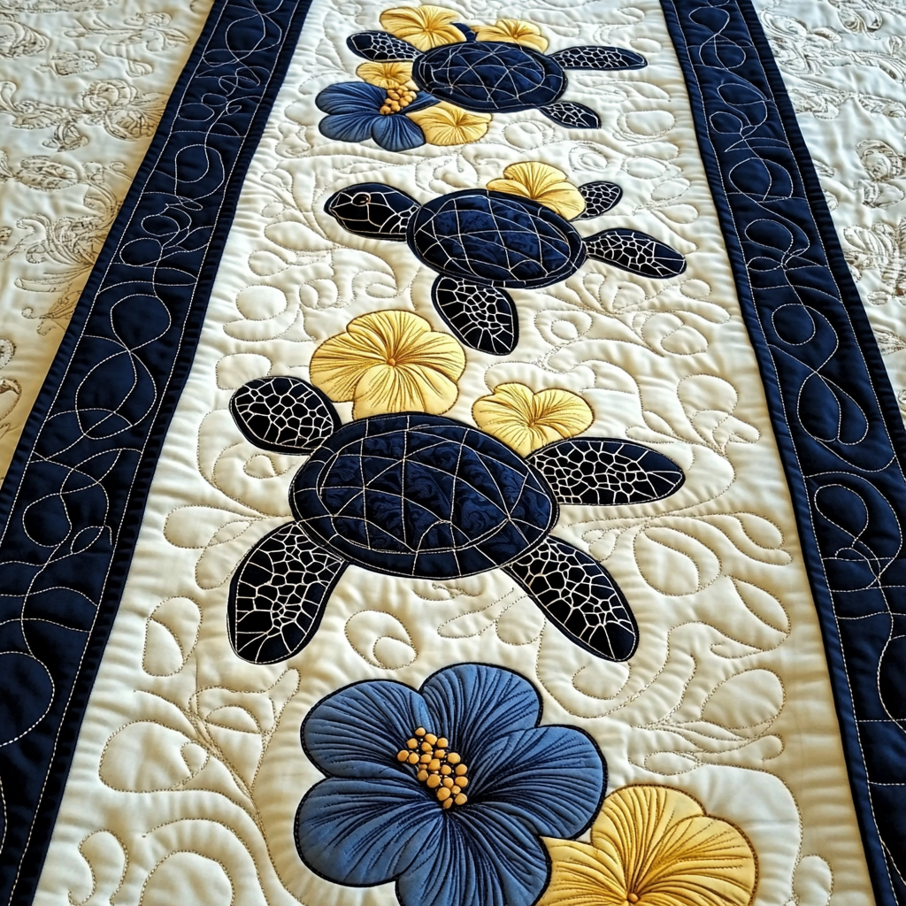 Hawaiian Turtle DAI040225465 Quilted Table Runner