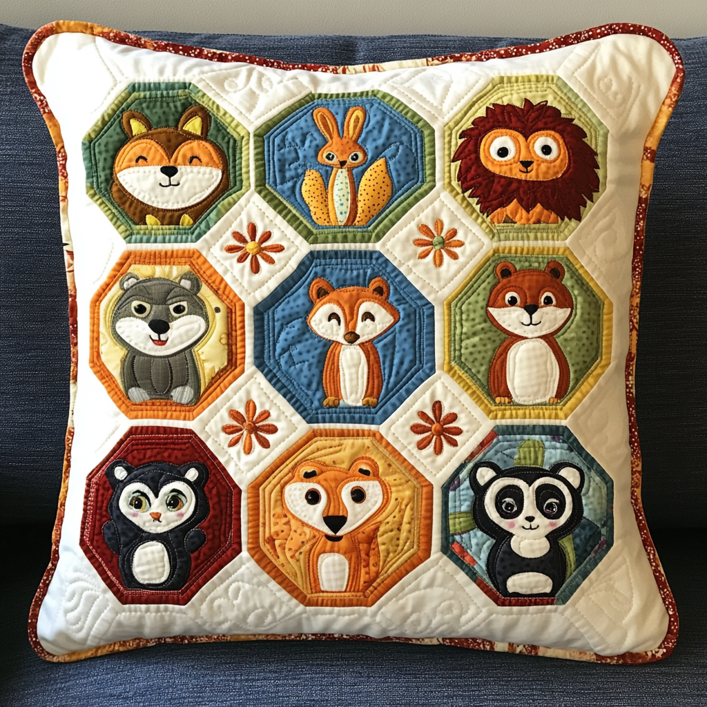 Woodland Animal DAI040225336 Quilted Pillow Case