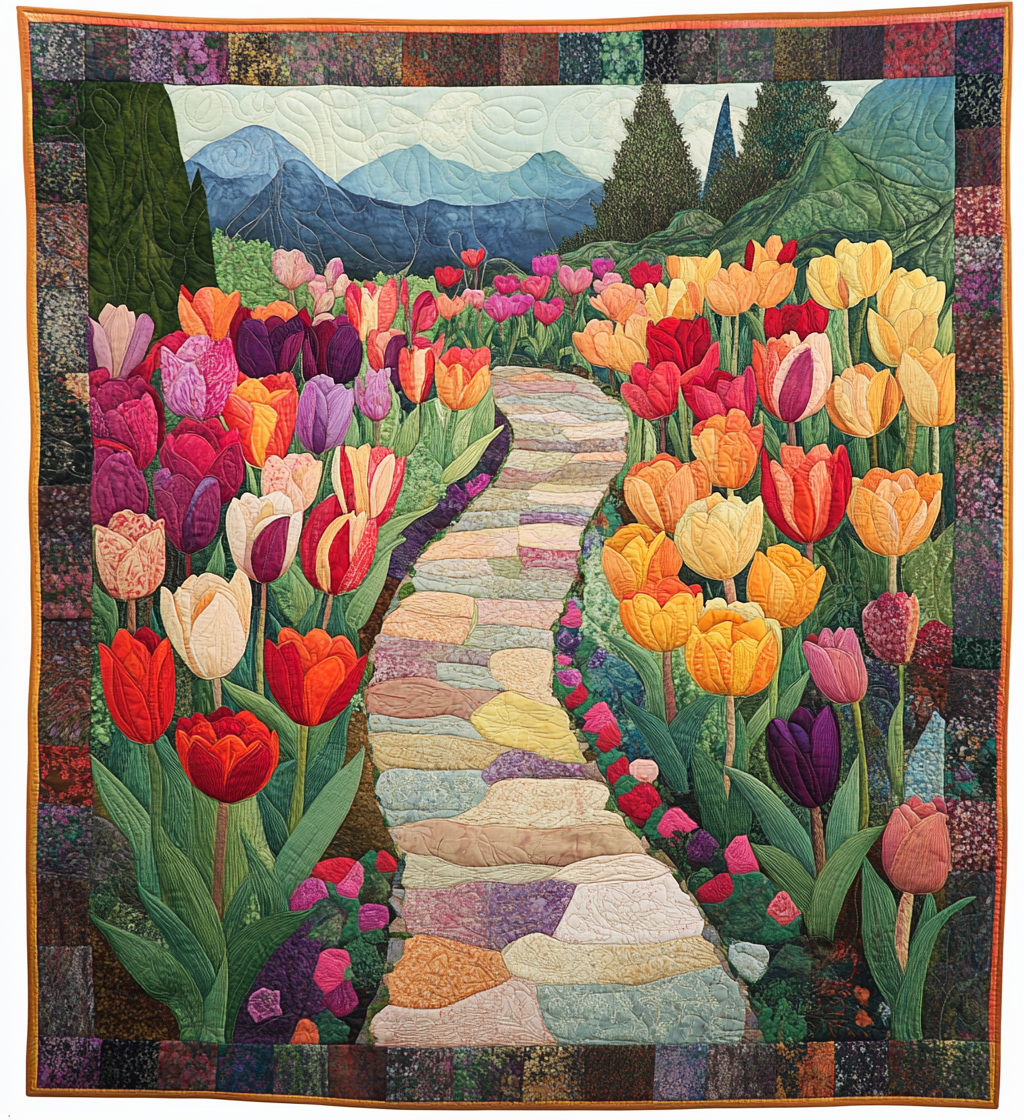 Tulip Garden DAI190225075 Quilt Blanket