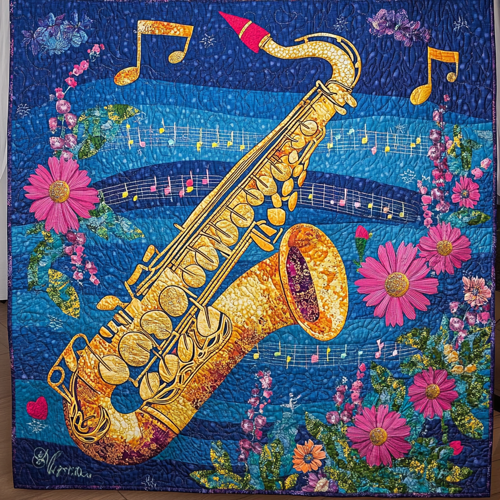 Saxophone DAI110225076 Quilt Blanket