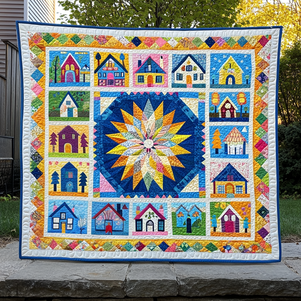 Houses DAI110225060 Quilt Blanket