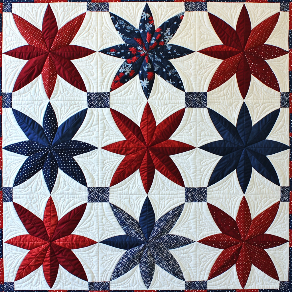 Patriotic Star DAI040225040 Quilt Blanket