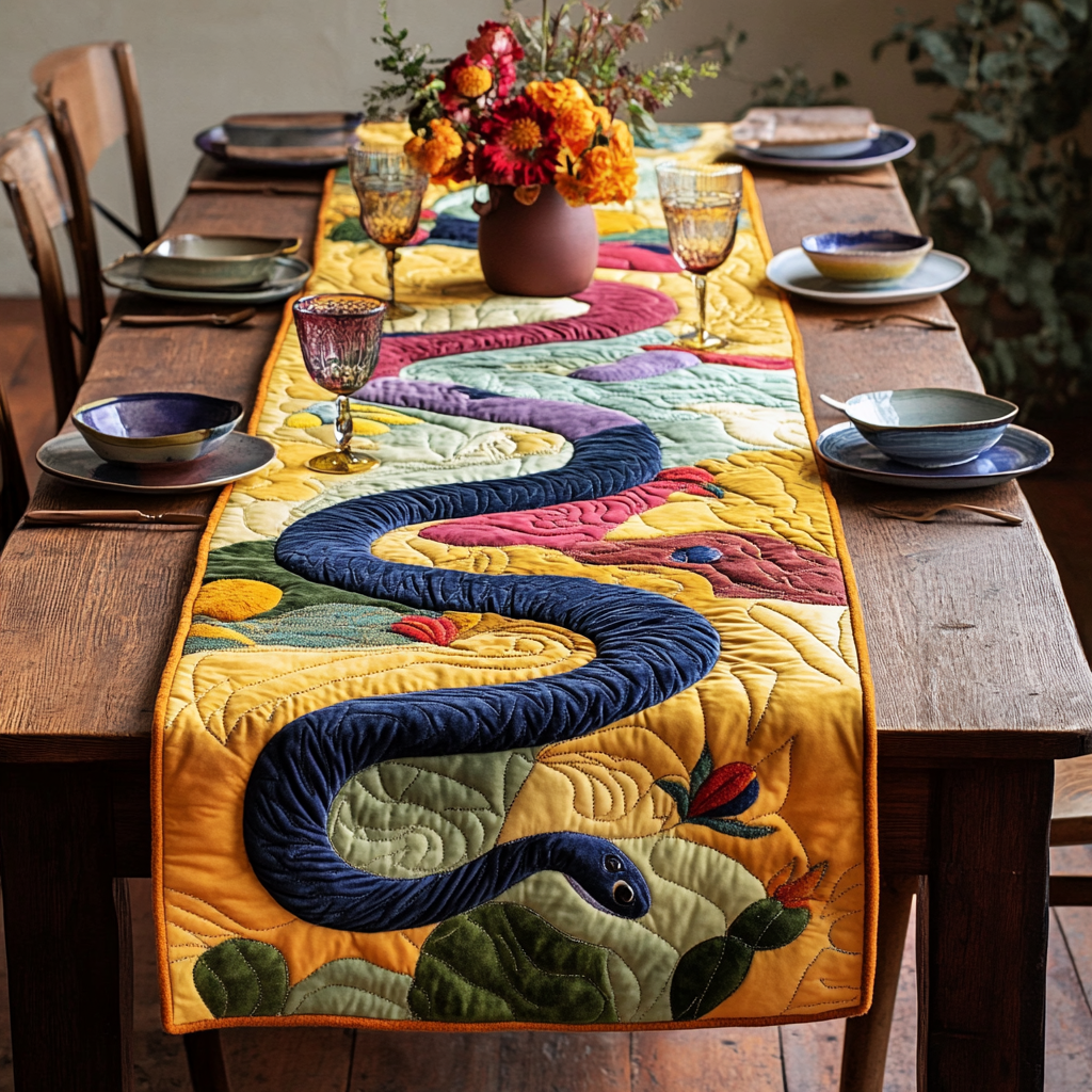 Snake DAI200125361 Quilted Table Runner