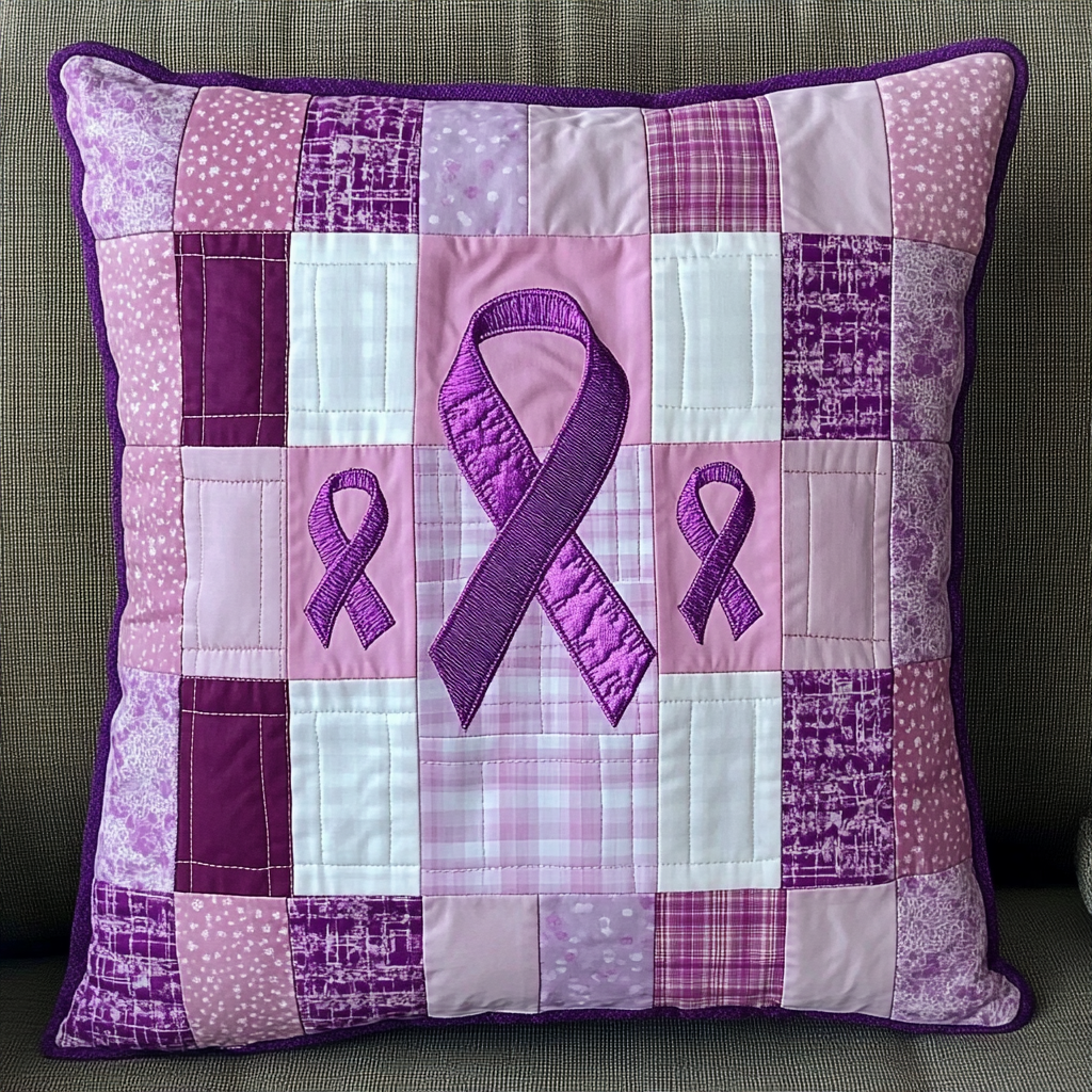 Breast Cancer Ribbon DAI040225329 Quilted Pillow Case