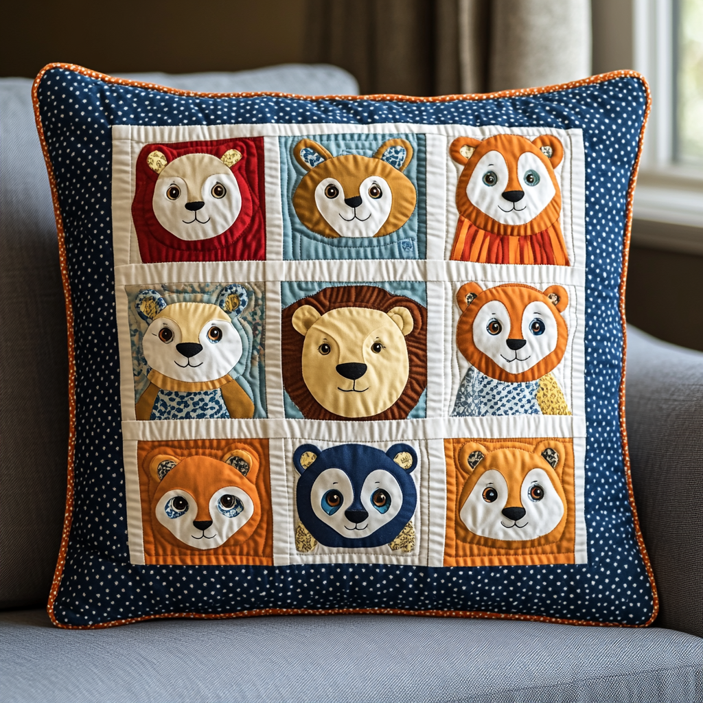 Woodland Animal DAI040225339 Quilted Pillow Case