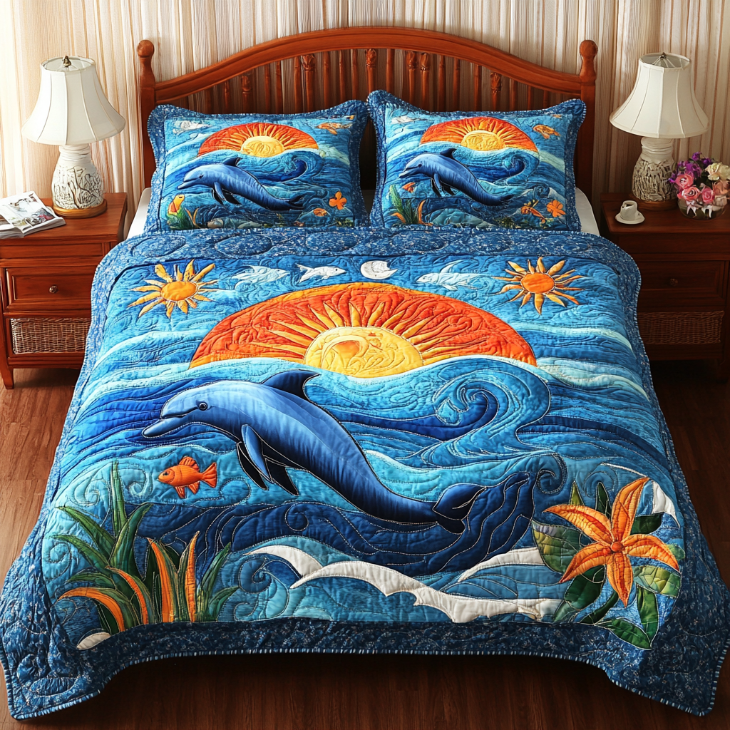 Dolphin DAI190225139 Quilt Bedding Set