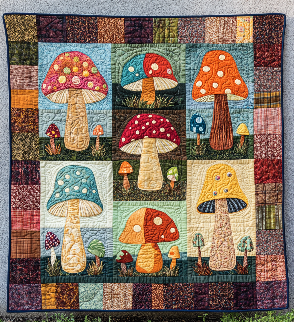 Mushroom DAI051224024 Quilt Blanket